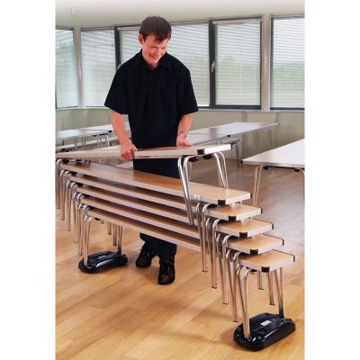 Bank Gopak | 2er-Pack | stapelbar | ahorn | Tragfähigkeit 500 kg | Certeo